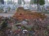 Behind demolished fence catholic cemetery